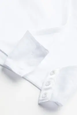 Body avec détail en mesh - Blanc — photo 2