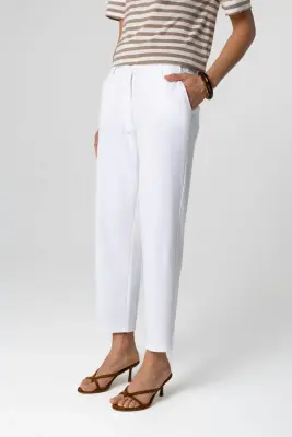 Pantalon Blanc en Coton Supima — photo 2