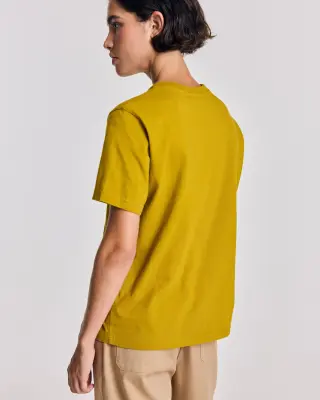 Tee-shirt Bree brodé ocre — photo 4