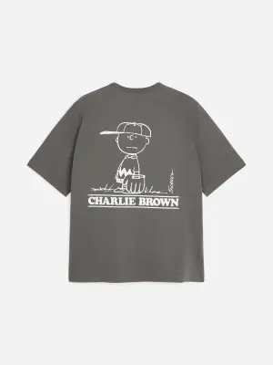 T-shirt Peanuts - Noir délavé — photo 3
