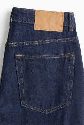 Wide High Jeans - Bleu denim foncé — photo 2