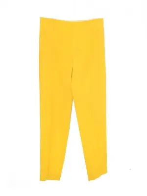 Pantalon taille basse fluide en crêpe jaune vif Prix boutique 300€ Taille 40 — photo 1