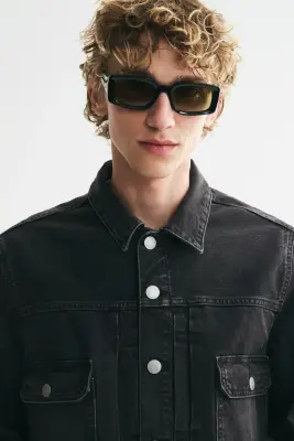 Veste Trucker en denim - Noir denim — photo 1