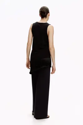 MAMA Pantalon large - Bleu marine — photo 1