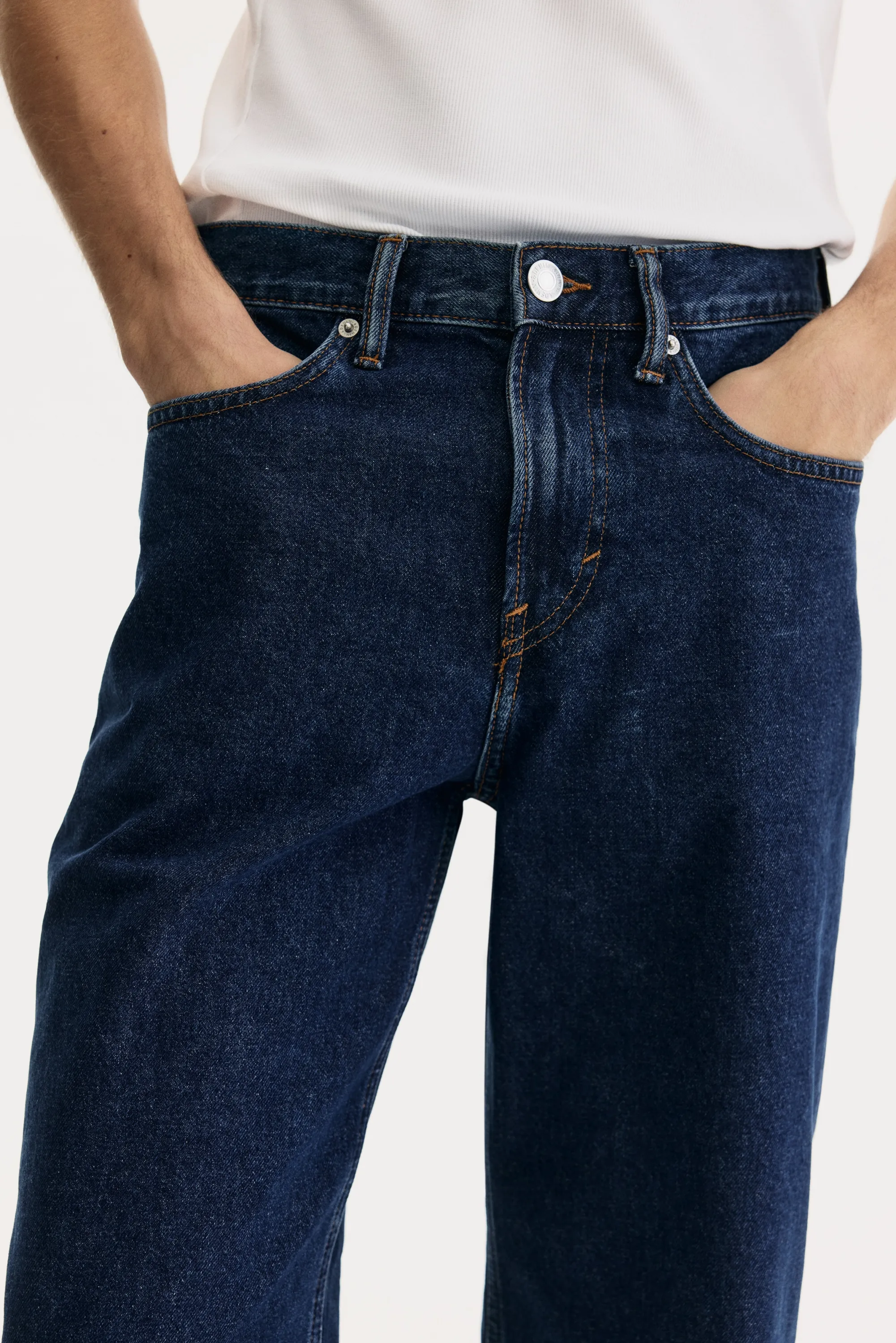 Straight Relaxed Jeans - Bleu denim foncé
