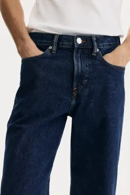 Straight Relaxed Jeans - Bleu denim foncé — photo 1