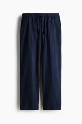 T-shirt et pantalon de pyjama en coton - Bleu marine/rayé — photo 2