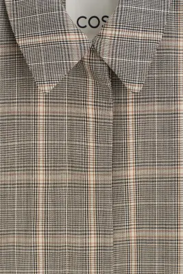 VESTE EN LAINE À CARREAUX - BEIGE / CARREAUX — photo 1