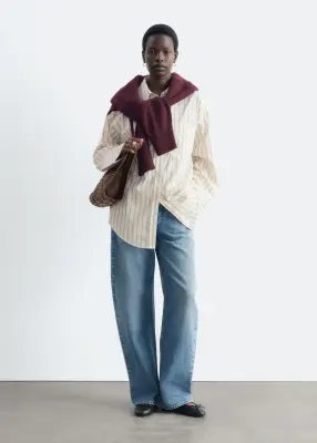 Chemise en coton - Blanc/Rayures — photo 2