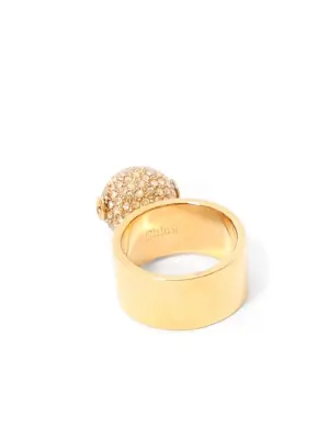 Bague Darcey en laiton doré boule cristal Swarovski Prix boutique 350€ Taille 54 — photo 3