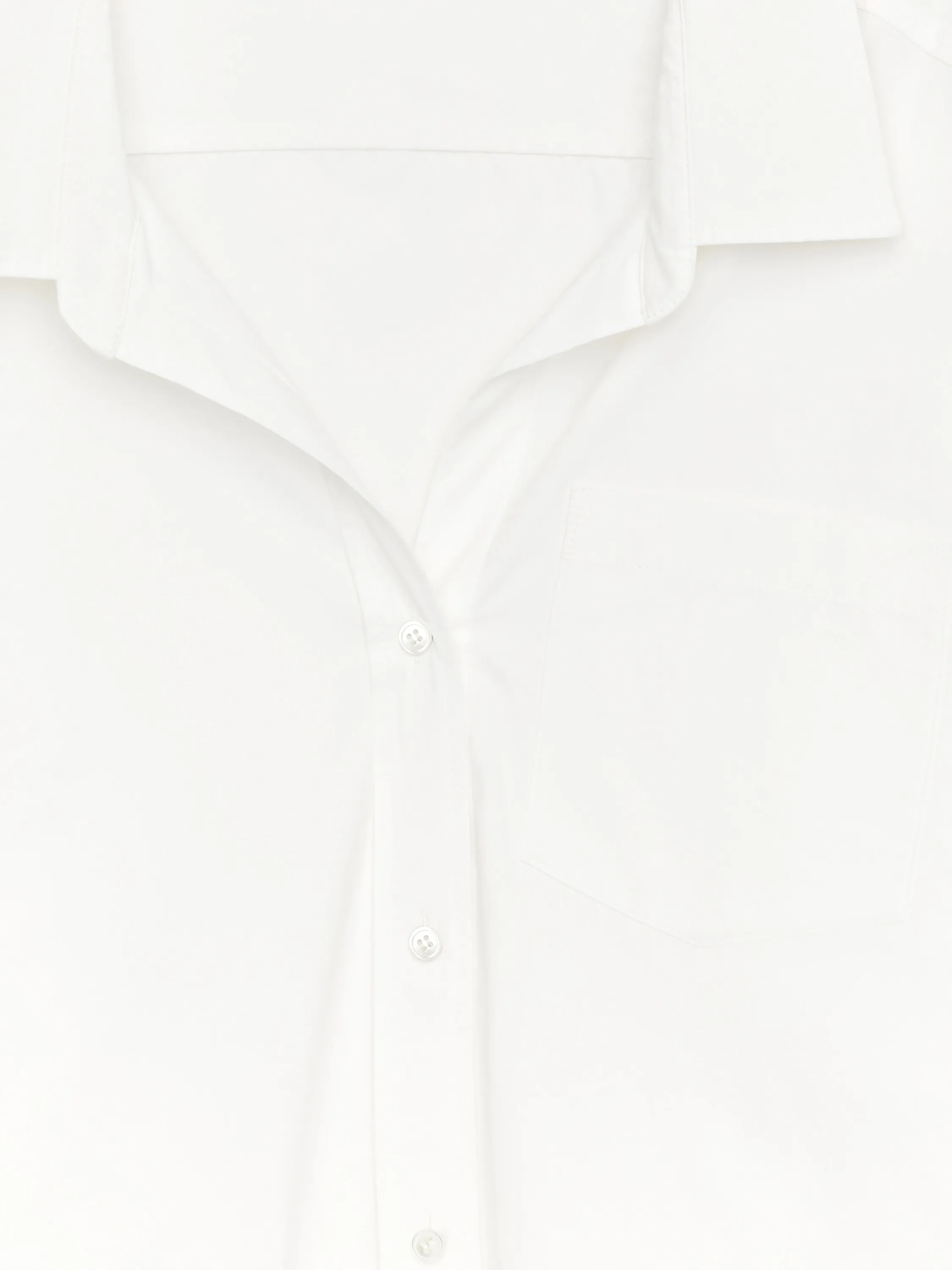 Chemise décontractée à col ouvert - Blanc