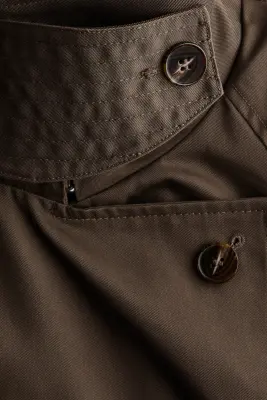 Trench-coat oversize en twill - Taupe foncé — photo 5