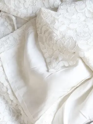 Jupe crayon taille haute en dentelle blanche Taille 38 — photo 5