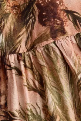 Robe à étage imprimée - Rose pêche/motif — photo 5