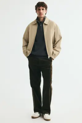 Pull Regular Fit avec col zippé - Gris foncé — photo 2