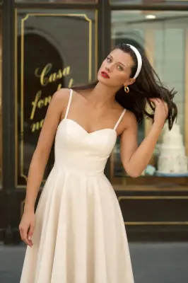 Bardot Linen Dress — photo 1