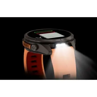 Garmin Fenix 9 Pro InReach amoled 43mm Sapphire Titane amoled bracelet corail/ocre 010-04335-01 — photo 4