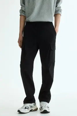 Pantalon cargo Regular Fit - Noir — photo 1