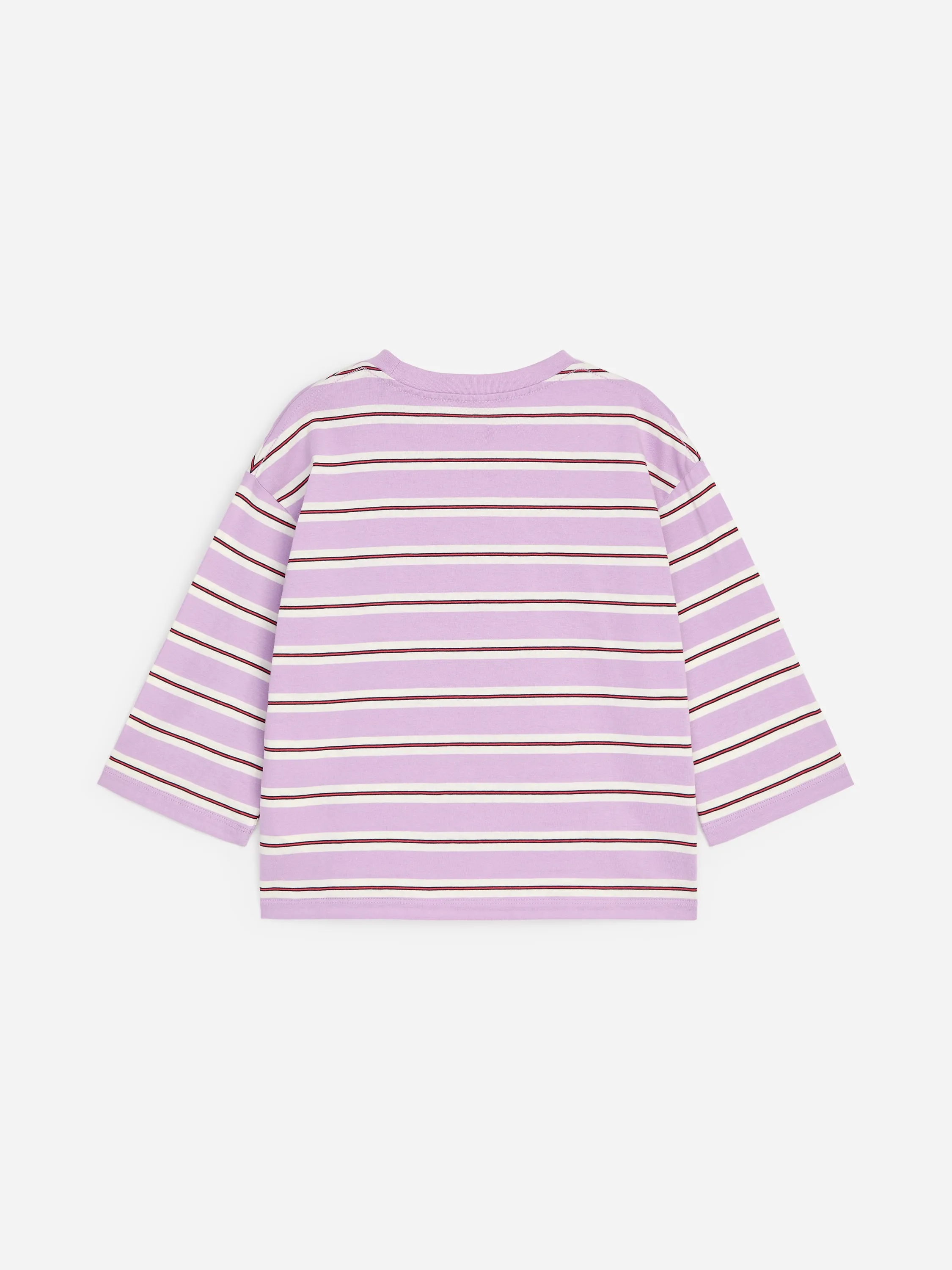 T-shirt à manches longues - Lilas/Rayures