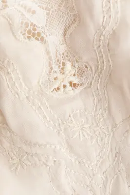 Lace-trimmed strappy top - Beige clair — photo 3