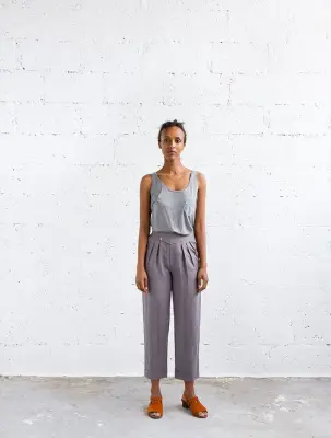 Pantalon Jaffa taupe – Mamamushi Studio — photo 2