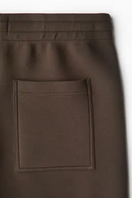 Short Relaxed Fit en scuba - Vert kaki foncé — photo 5
