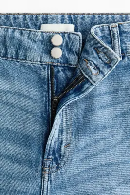 Wide High Waist Jeans - Bleu denim clair — photo 4