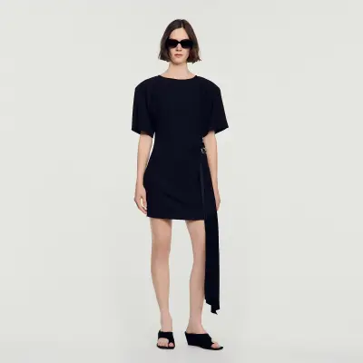 Robe courte drapée 