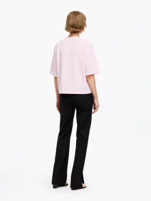 T-shirt signature carré - Rose — photo 2