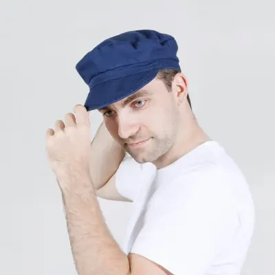 Casquette de travail en coton biologique 1G/48 - Navy — photo 1