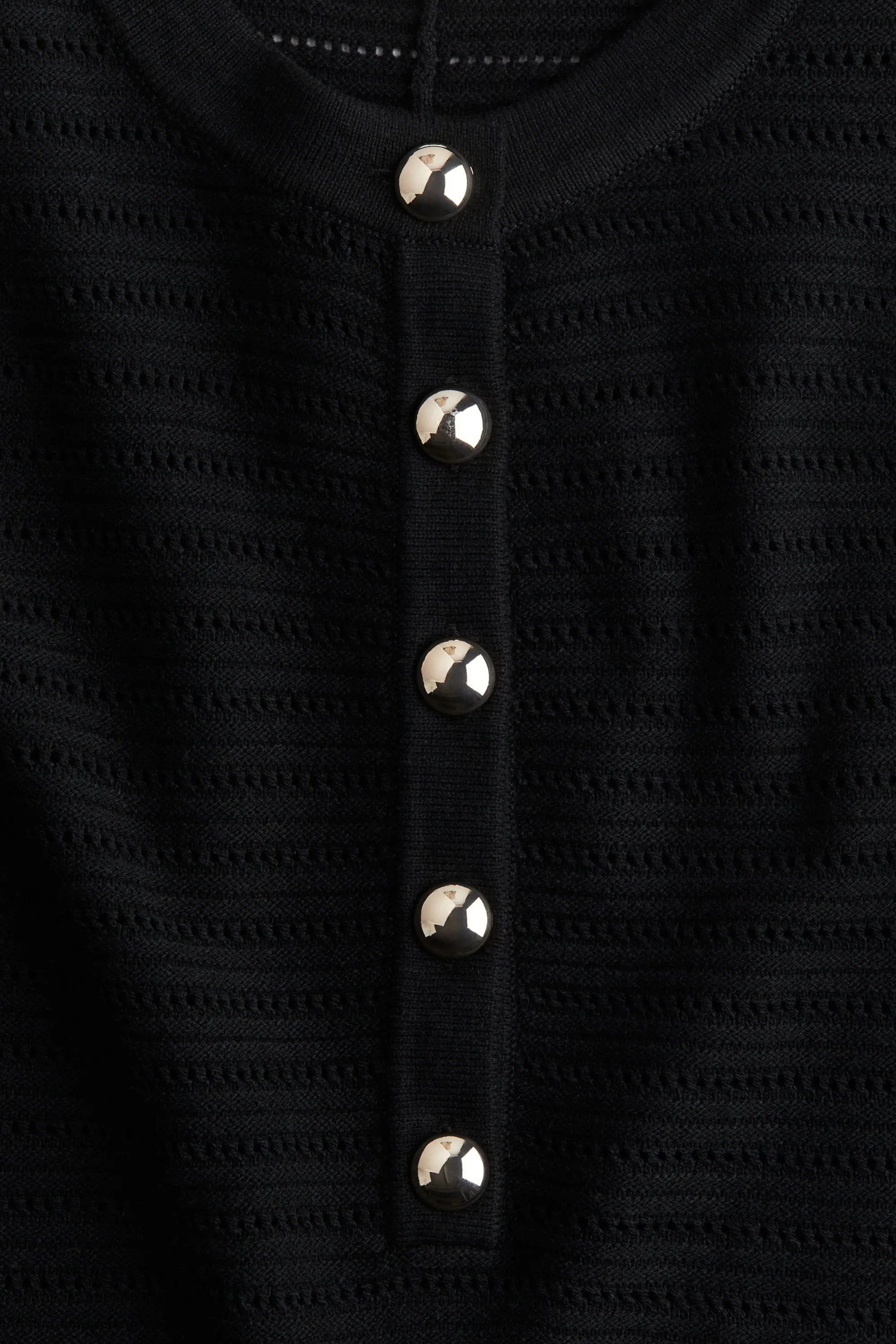 Robe en maille pointelle - Noir