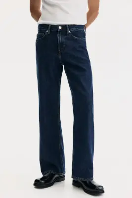 Straight Relaxed Jeans - Bleu denim foncé — photo 2