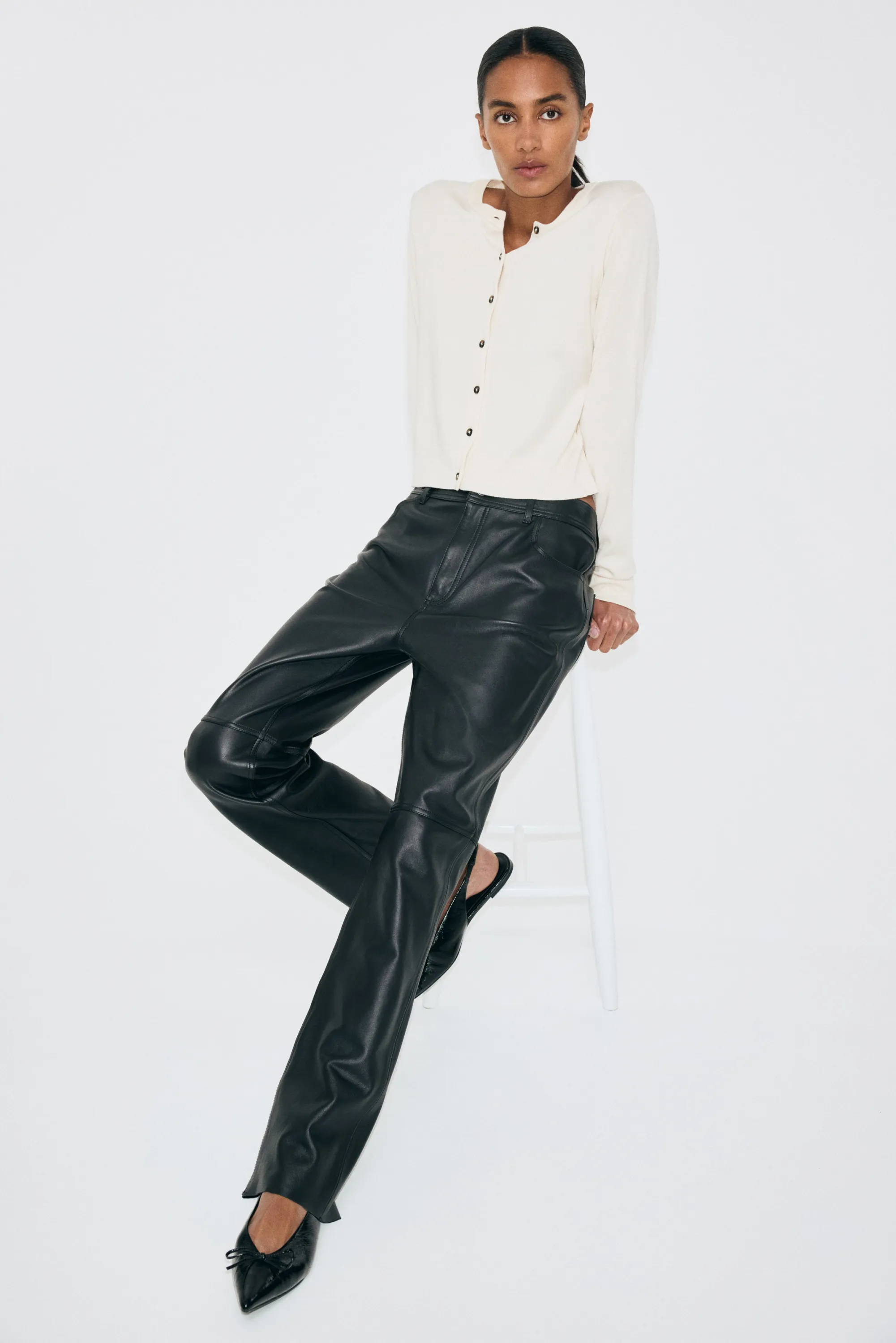 Gilet en maille fine - Beige clair