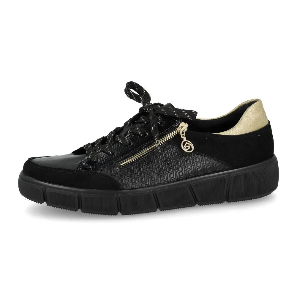Baskets Remonte D1T00-03 Noires - Lacets Grande Pointure Femme