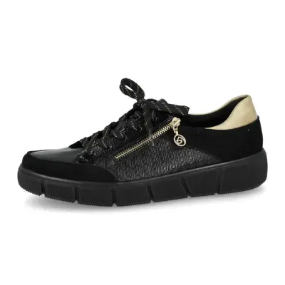 Baskets Remonte D1T00-03 Noires - Lacets Grande Pointure Femme — photo 1