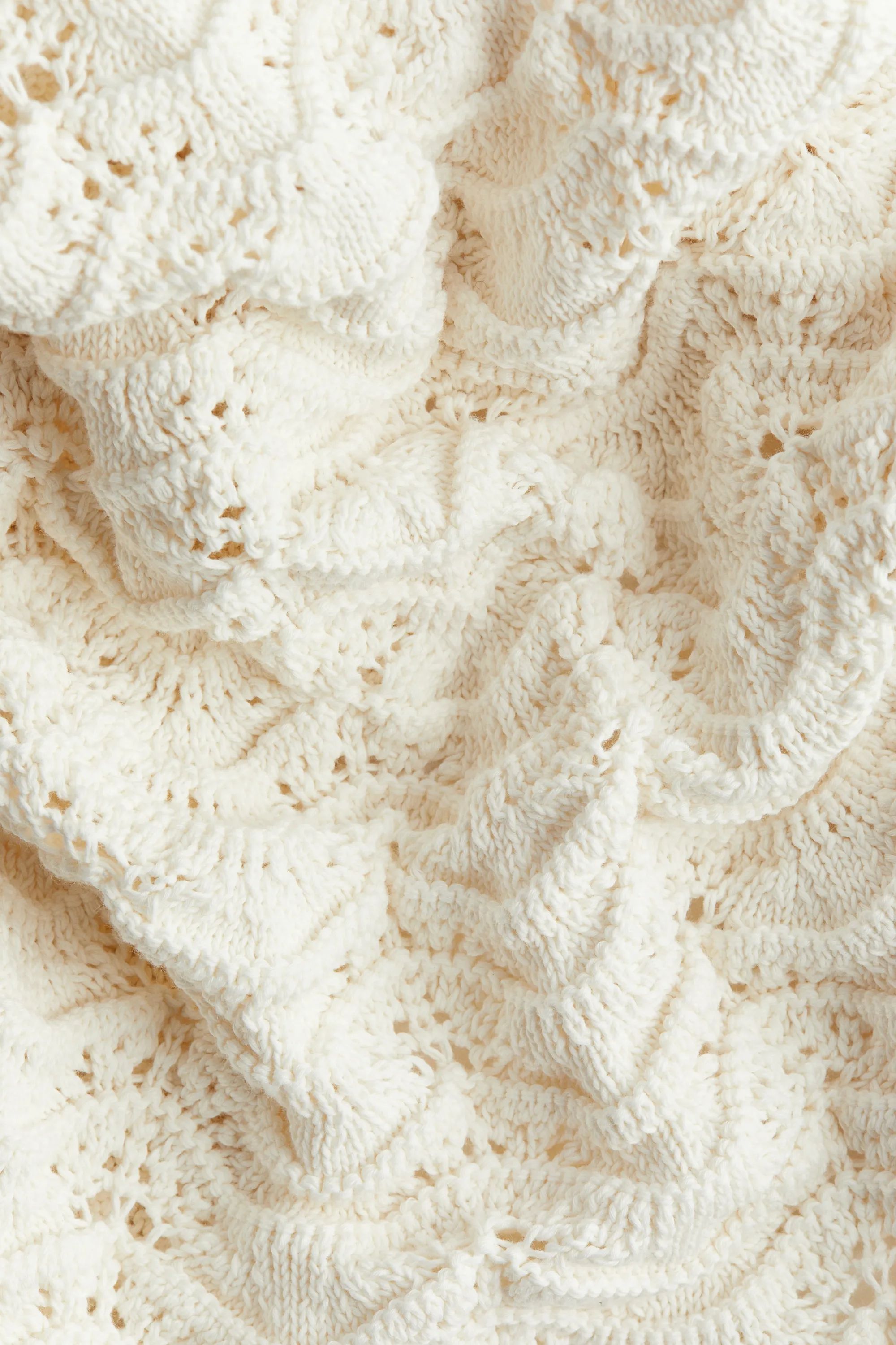 Robe en maille pointelle - Blanc