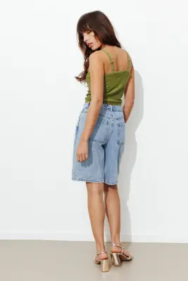 Crop top en maille Femme — photo 4