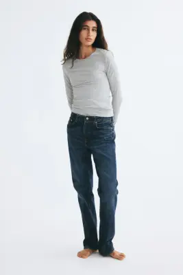 Top en coton Supima® - Gris clair chiné — photo 1