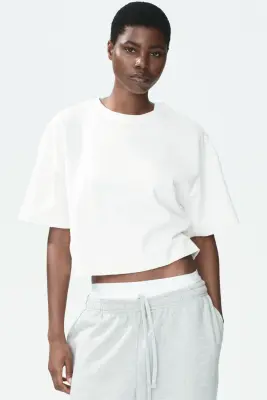 T-shirt boxy - Blanc — photo 1