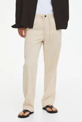 Pantalon Relaxed Fit - Beige — photo 1