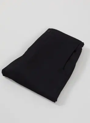 Pants with Notched Pockets in Black Serge — photo 5
