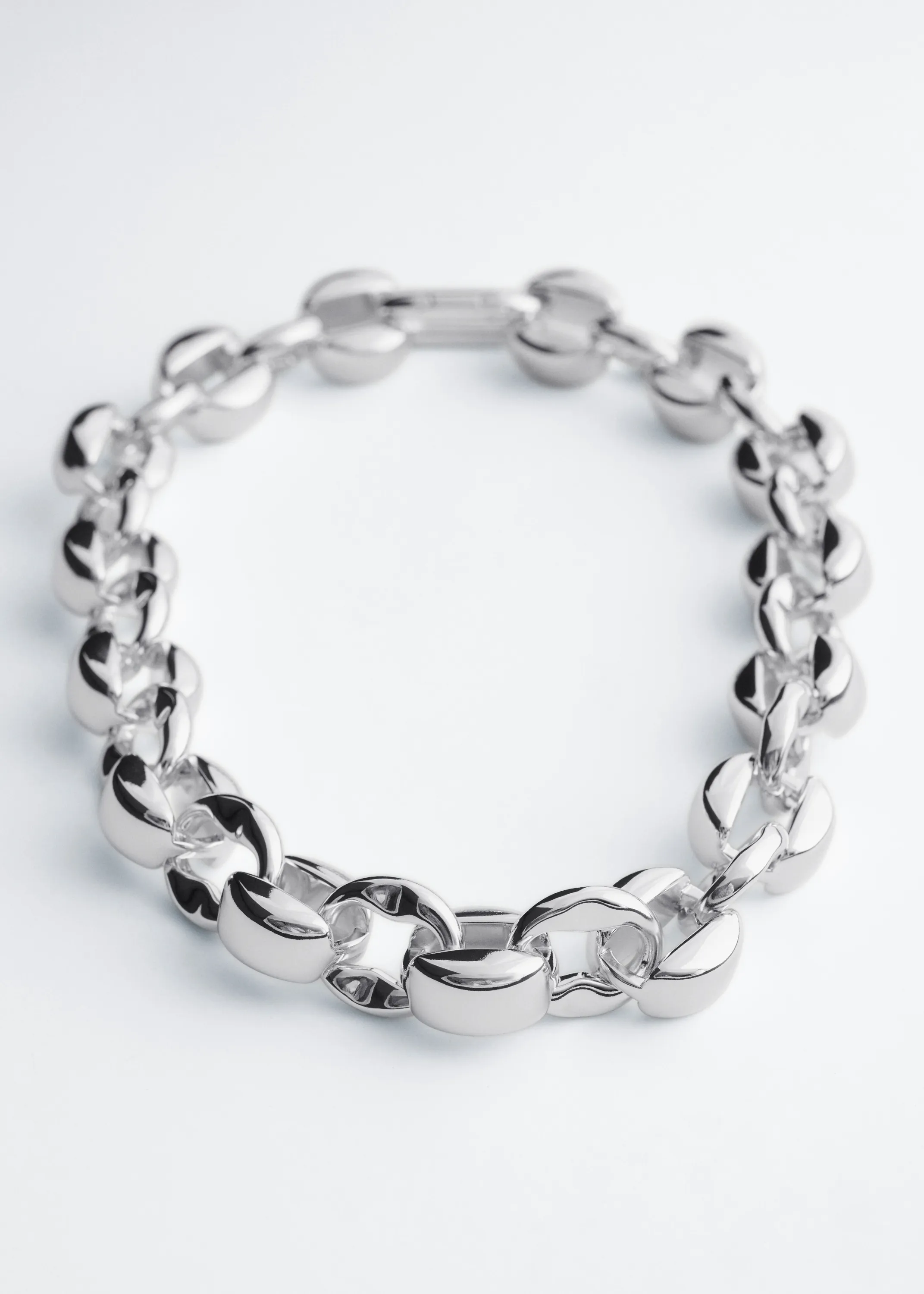 Collier à maillons polis - Argenté