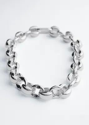 Collier à maillons polis - Argenté — photo 1