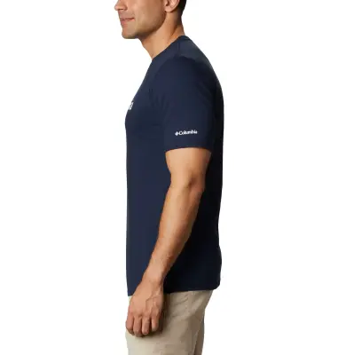 COLUMBIA BASIC LOGO TEE SHIRT Marine — photo 4