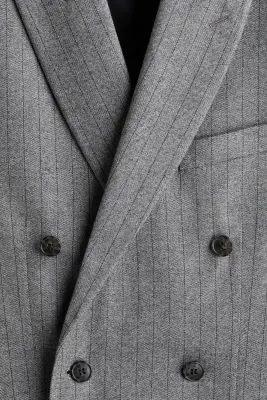 Veste Regular Fit à fermeture croisée - Gris/rayures tennis — photo 2