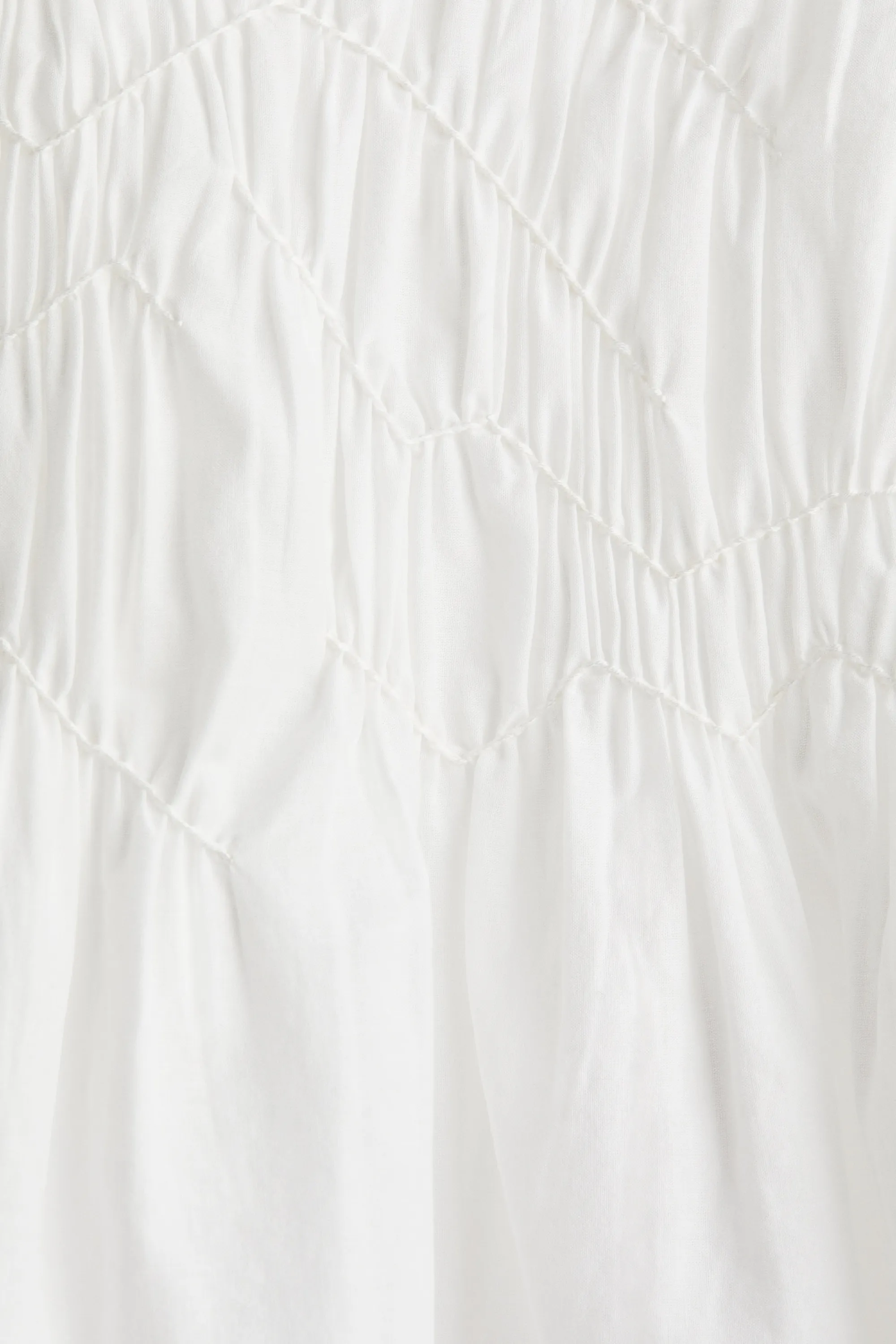 Robe ruchée en coton - Blanc