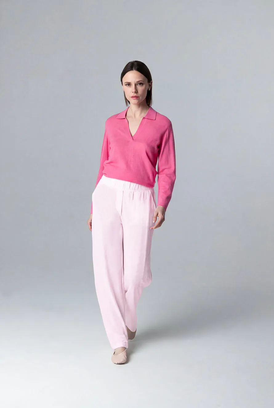Pantalon Rose en Lin / Elasthanne