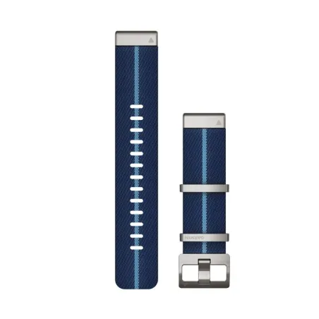 Bracelet de montre Garmin MARQ QuickFit 22mm tri-tons en nylon tissé façon Jacquard bleu 010-13225-10