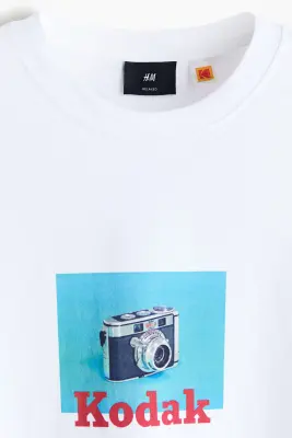 T-shirt Loose Fit - Blanc/Kodak — photo 4