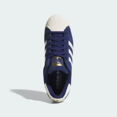 Chaussure adidas Superstar adv – Dark Blue / Chalk White / Gold Metallic — photo 2